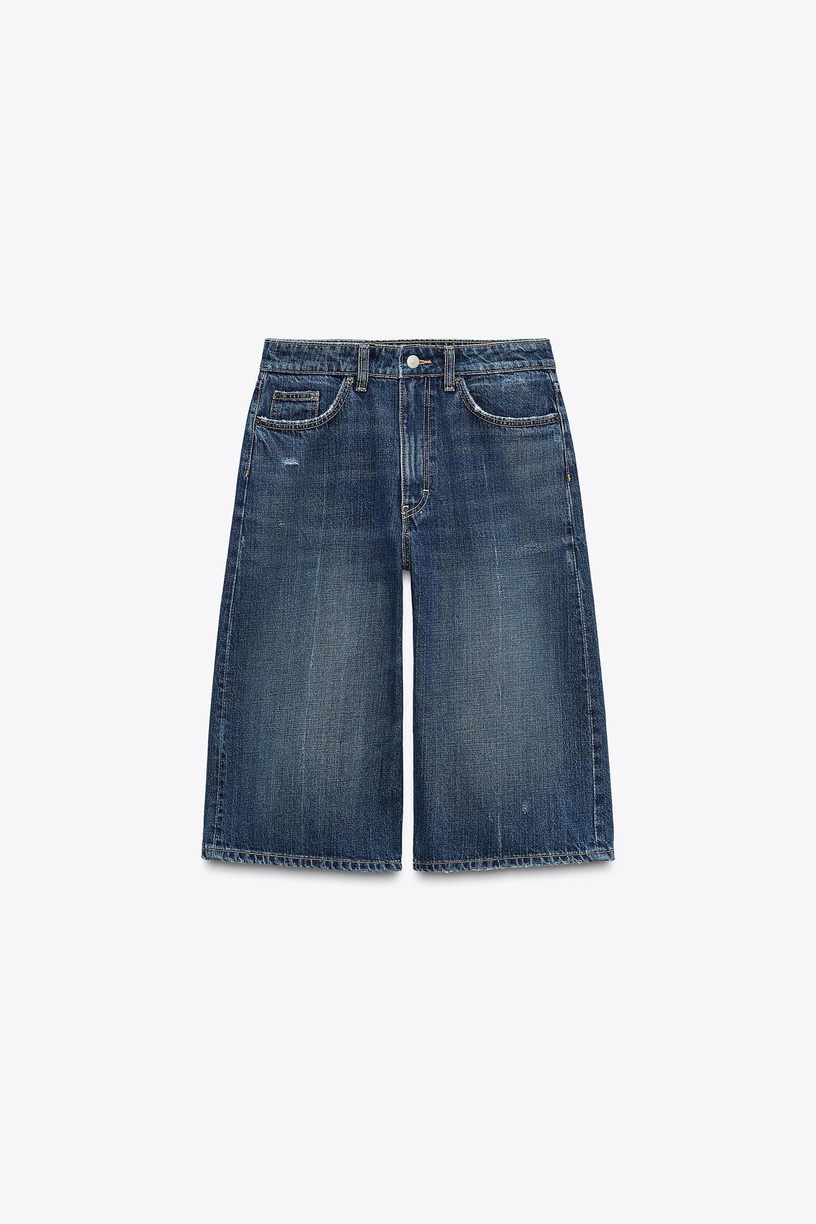 TRF MID-RISE DENIM JORTS Product Image
