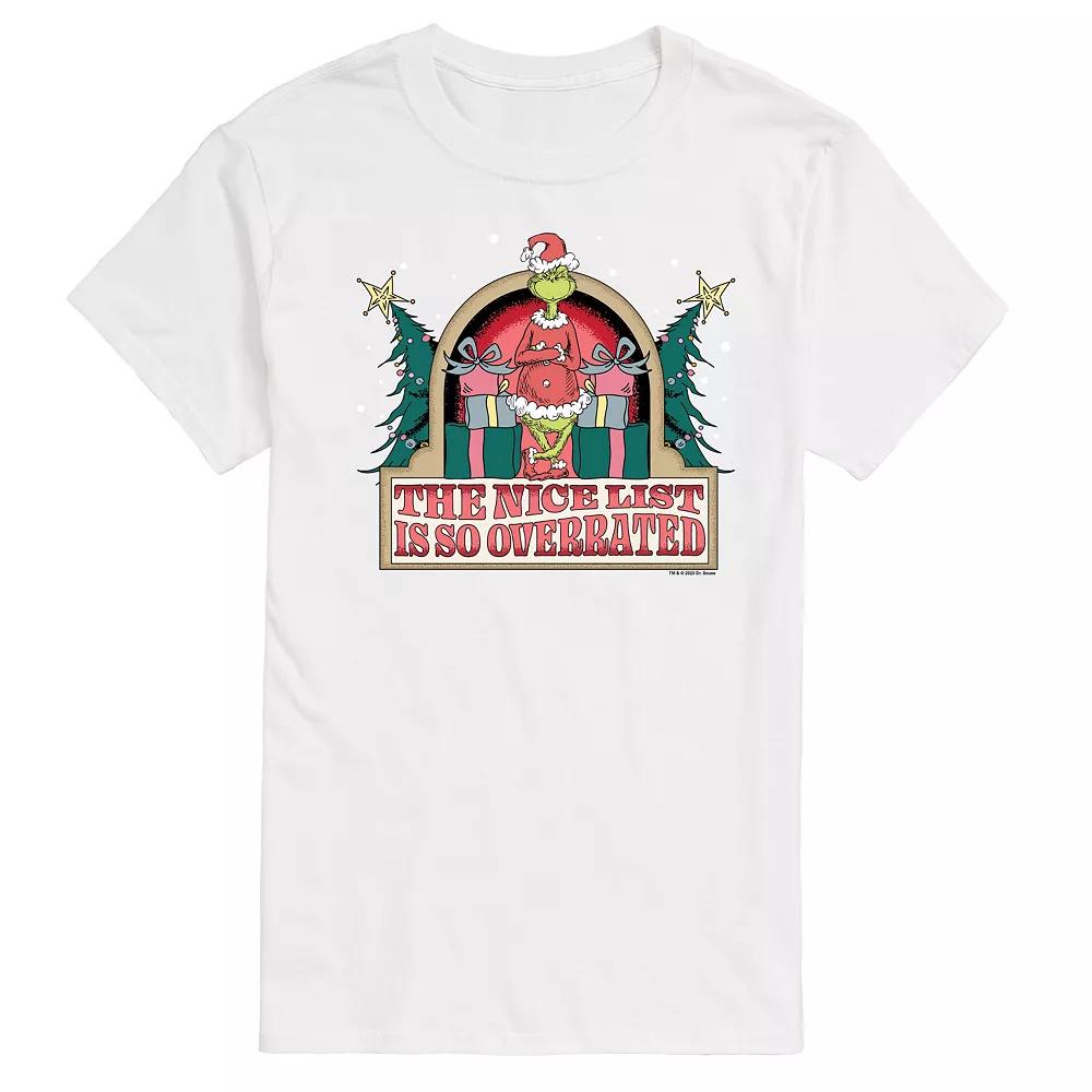 Men's Dr. Seuss The Grinch The Nice List Is Overrated Graphic Tee,  Product Image