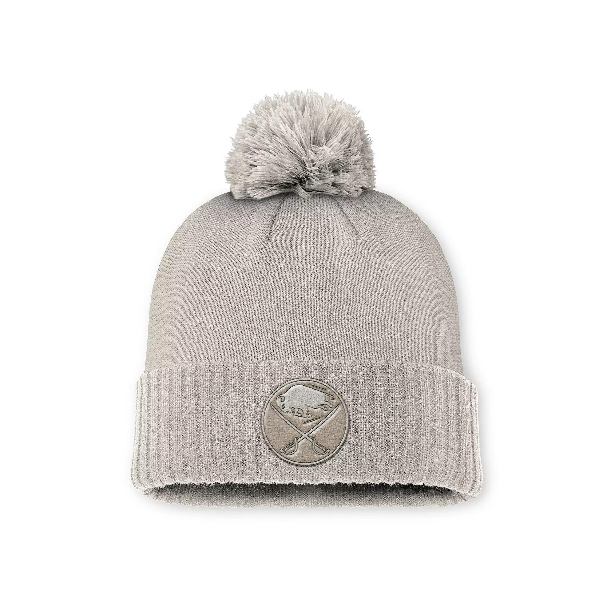 Women's Fanatics Tan Buffalo Sabres Authentic Pro Road Cuffed Knit Hat with Pom, Team Product Image
