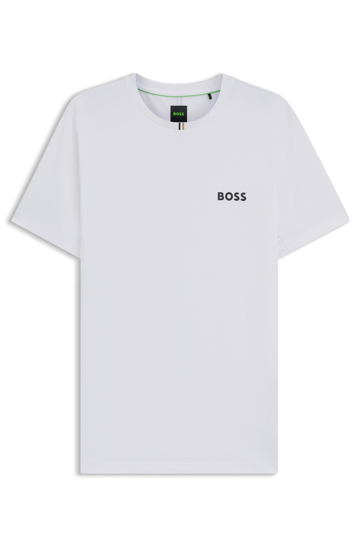 Slim-fit T-shirt in stretch piqué with odor control Product Image