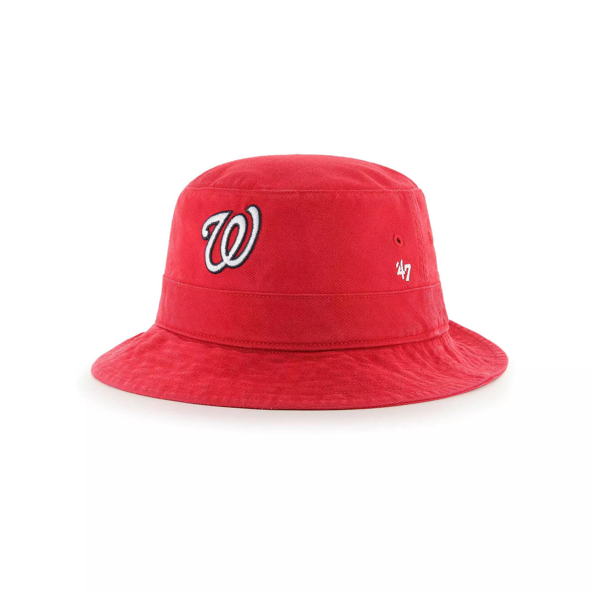 Men's '47 Red Washington Nationals Primary Bucket Hat Product Image
