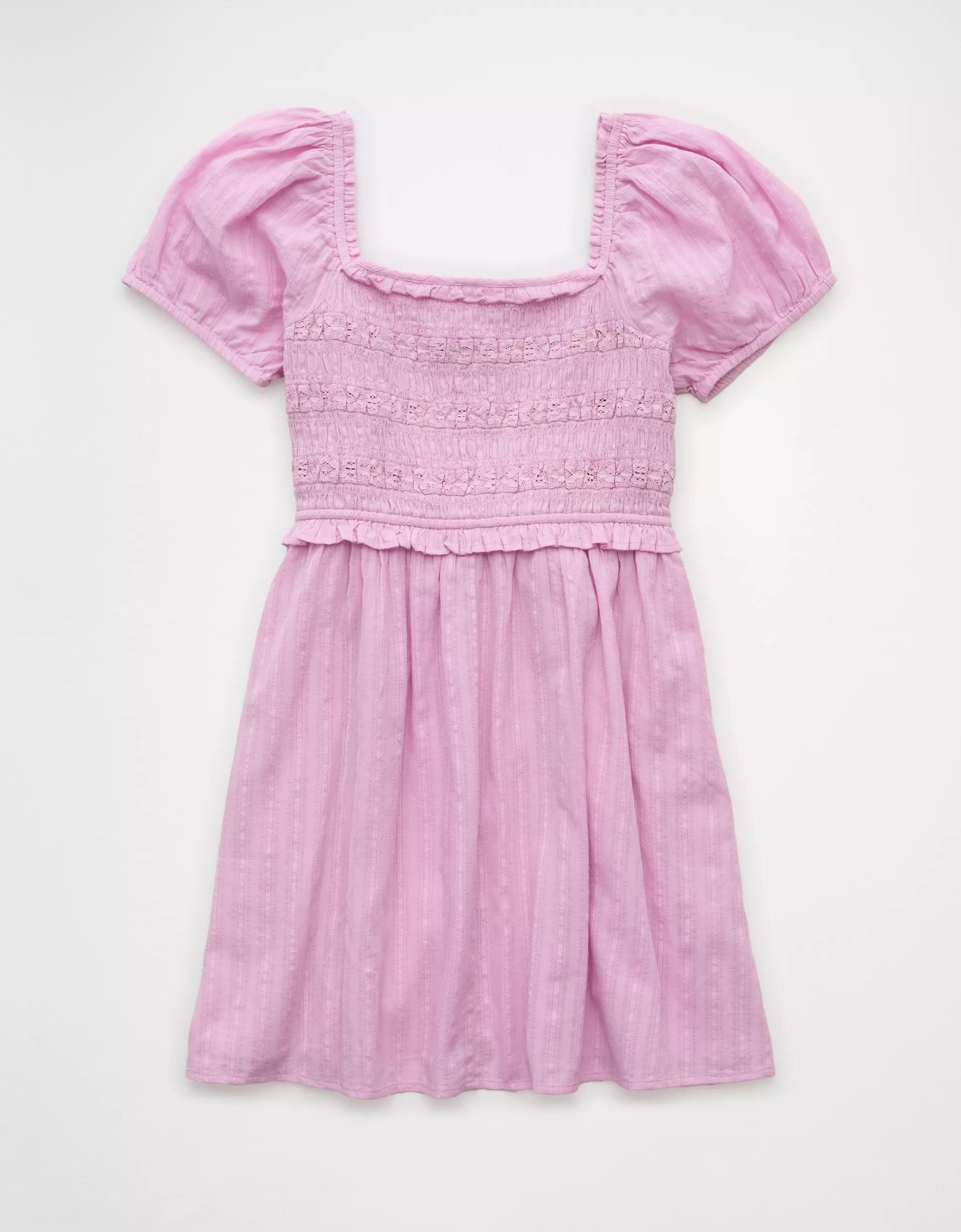 AE Puff Sleeve Lace Mini Dress Product Image