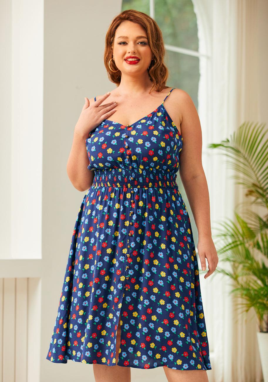 ModCloth Inspired Anytime Sleeveless Dress in Golden Girl Ditsyarge Product Image