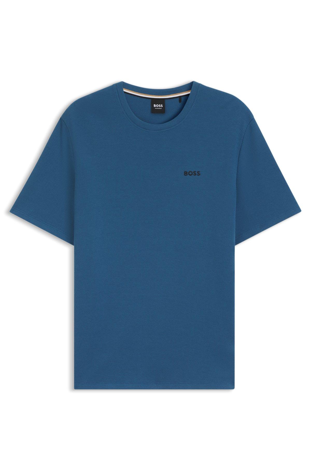 Cotton-blend pajama T-shirt with embroidered logo Product Image