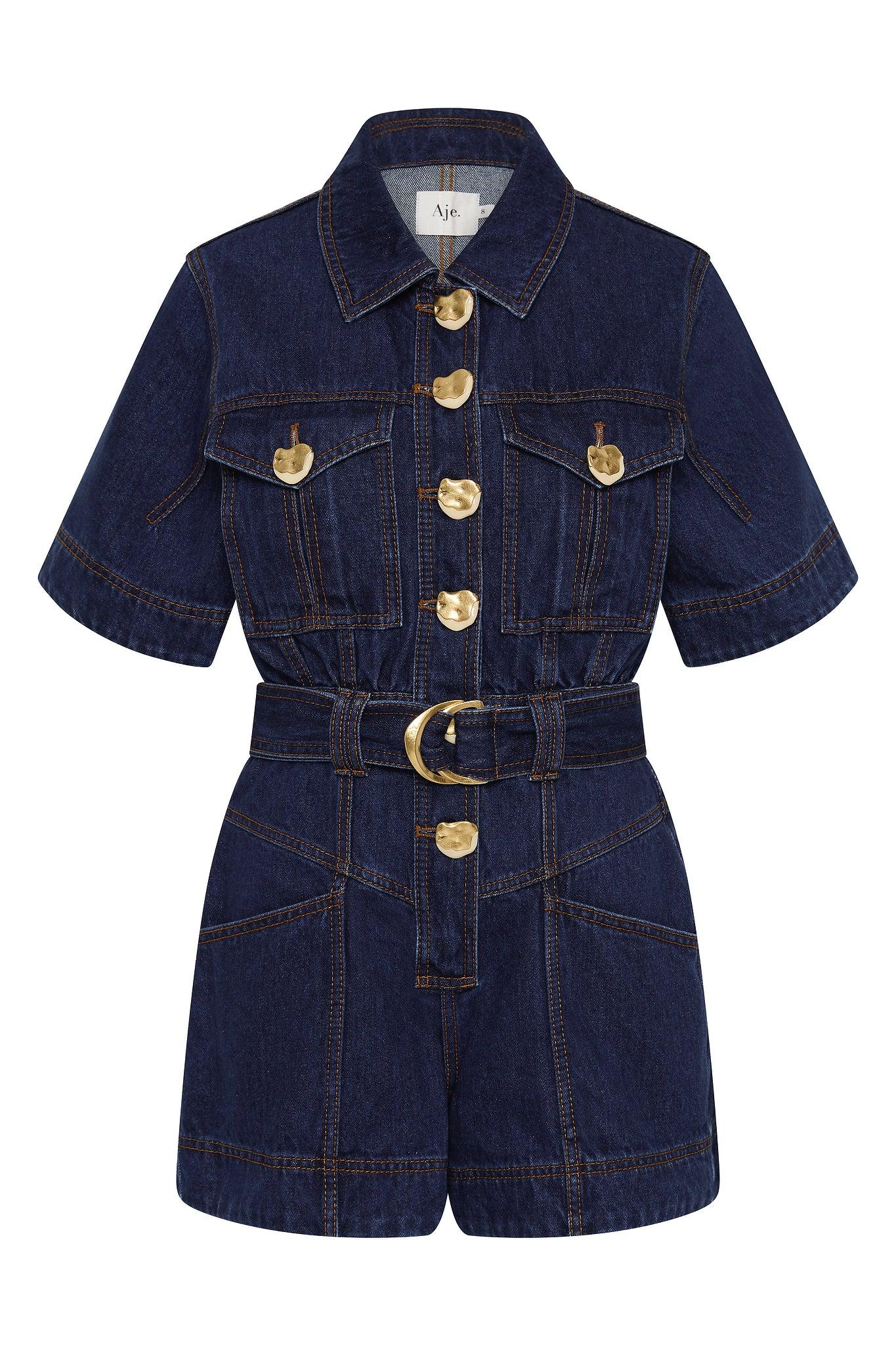 Gianna Denim Playsuit Product Image