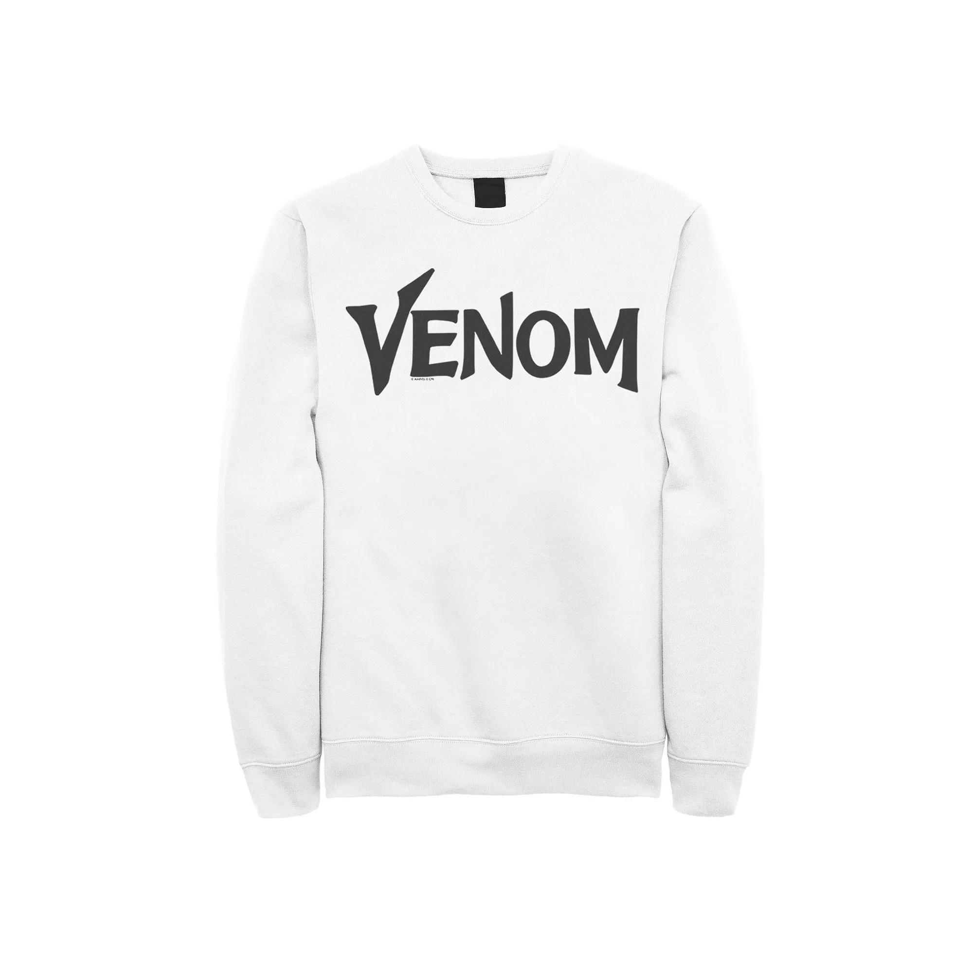 Men's Marvel Venom Logo Black Simple Title Graphic Fleece Pullover,  Product Image
