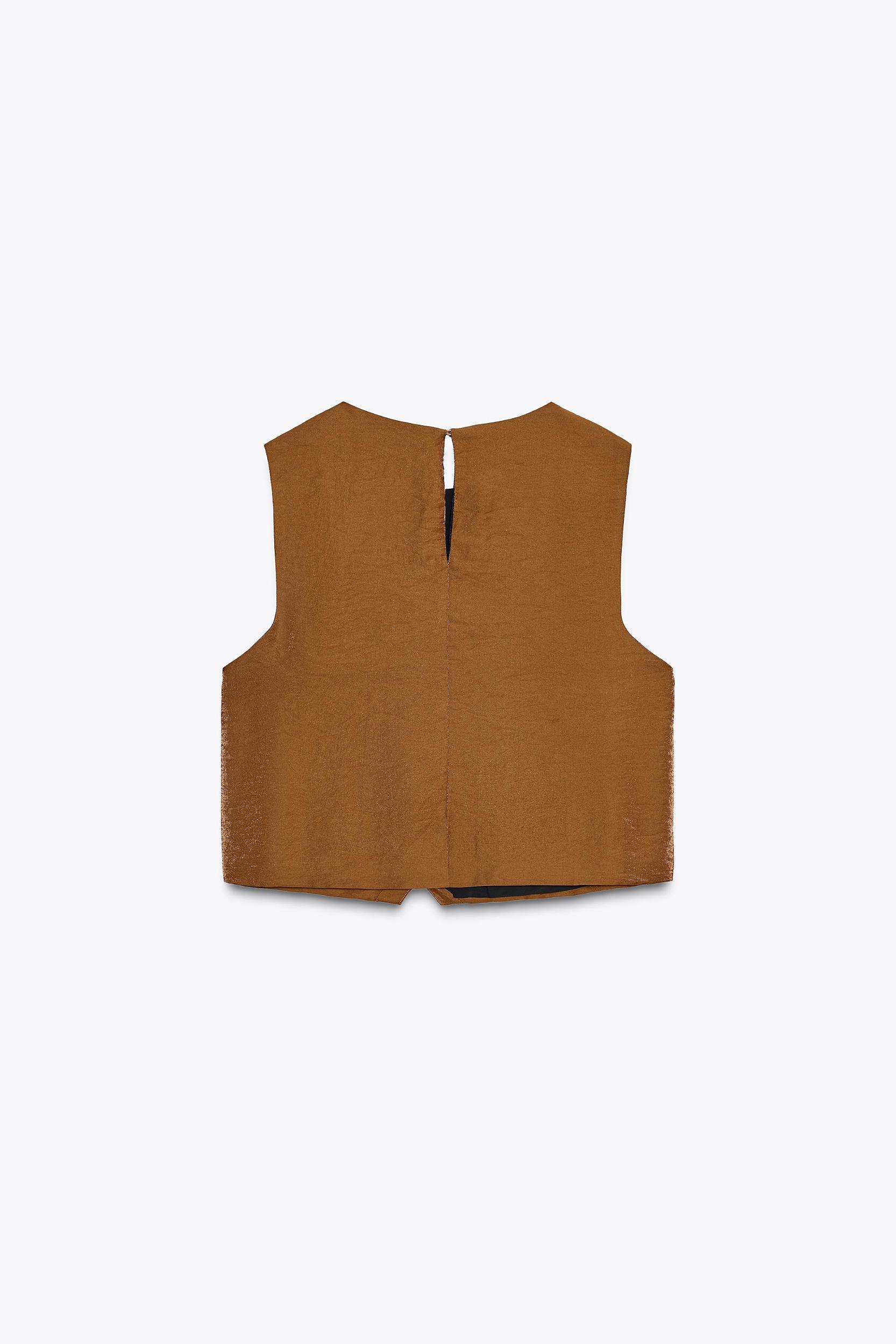 SATIN EFFECT WRAP TOP Product Image