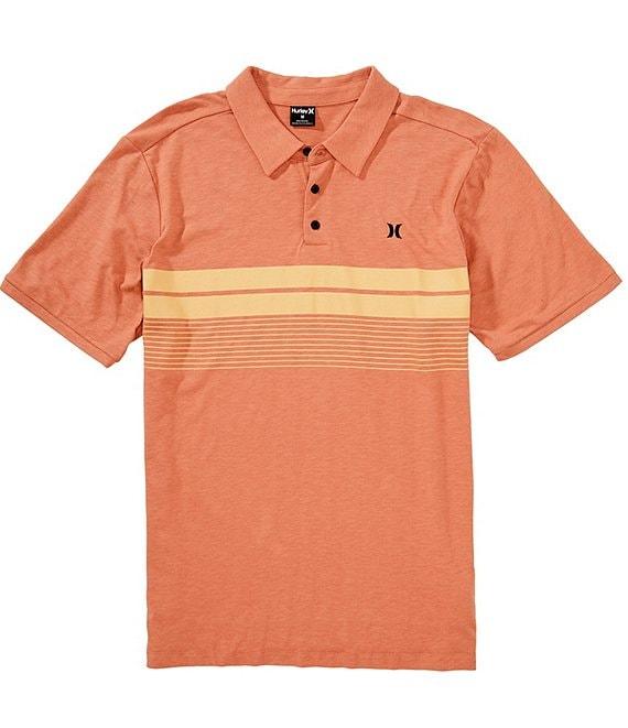 Hurley Printed Stripe Short Sleeve Slub Polo Shirt Product Image