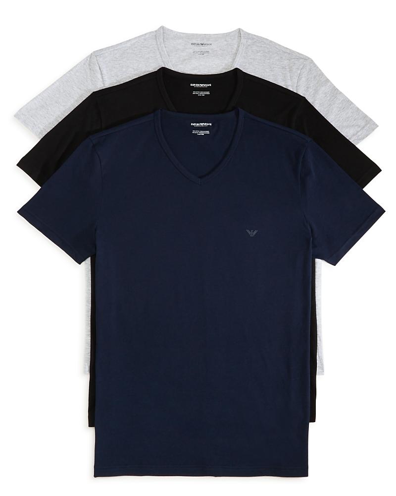 Emporio Armani Pure Cotton V-Neck T-Shirts - Pack of 3 Product Image