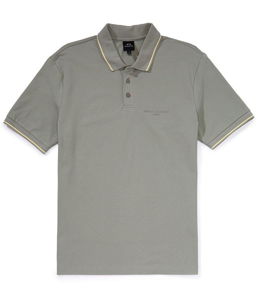 Armani Exchange Pique Short Sleeve Polo Shirt Product Image