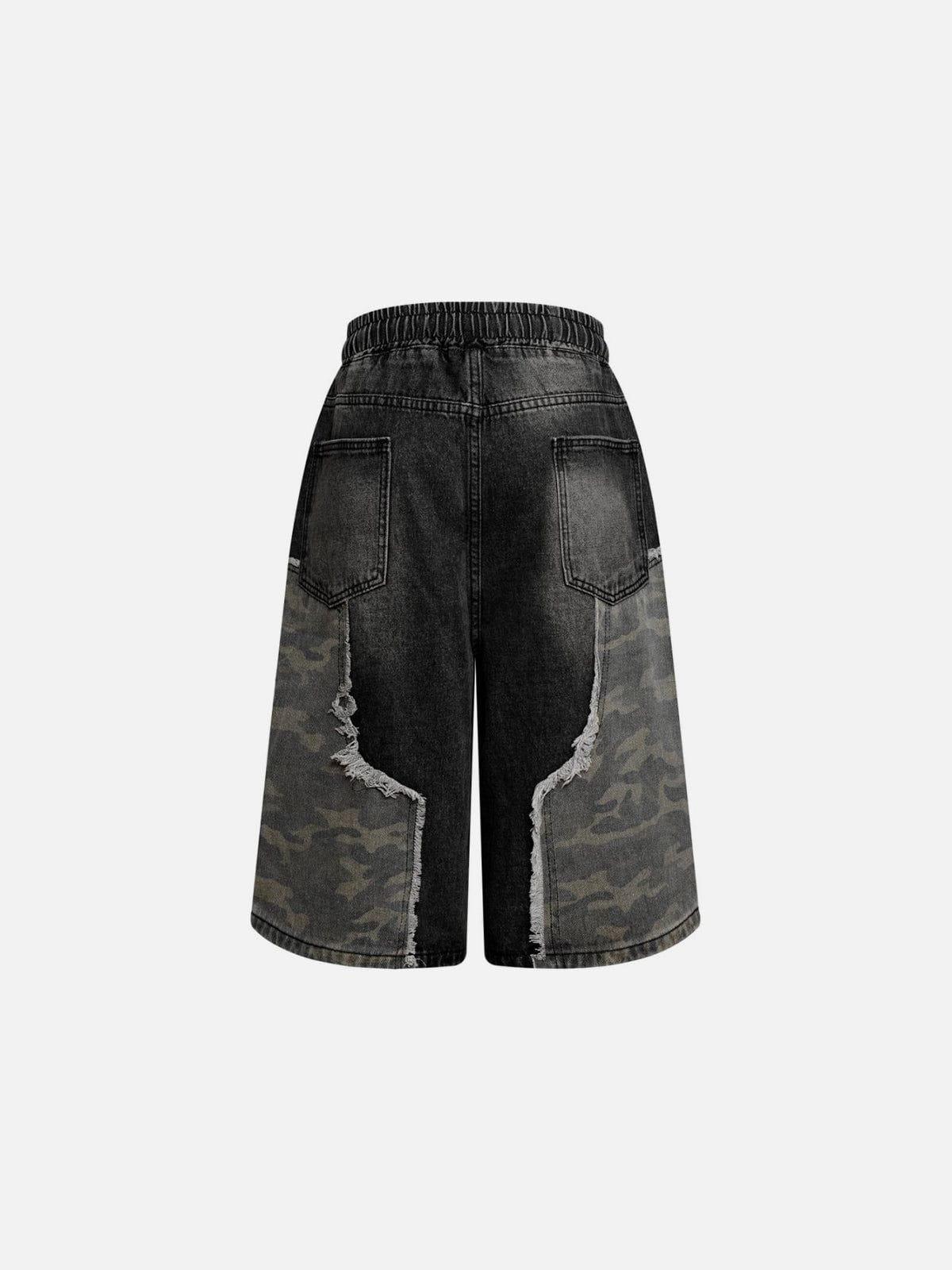 Aelfric Eden Camouflage Patchwork Longline Jorts Product Image