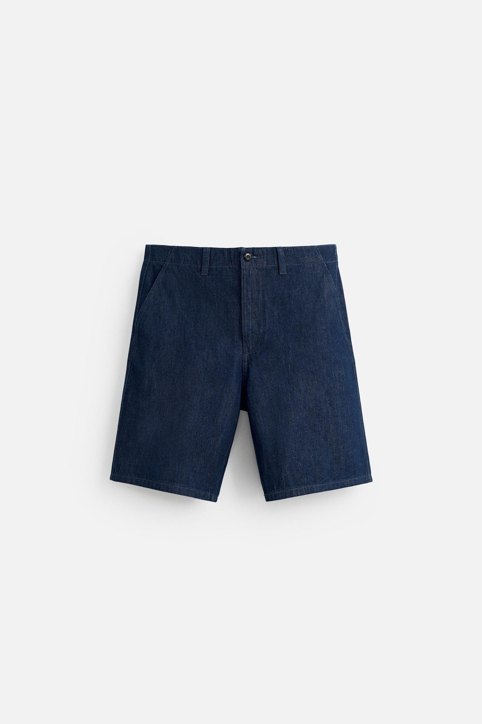 RELAXED FIT DENIM SHORTS Product Image