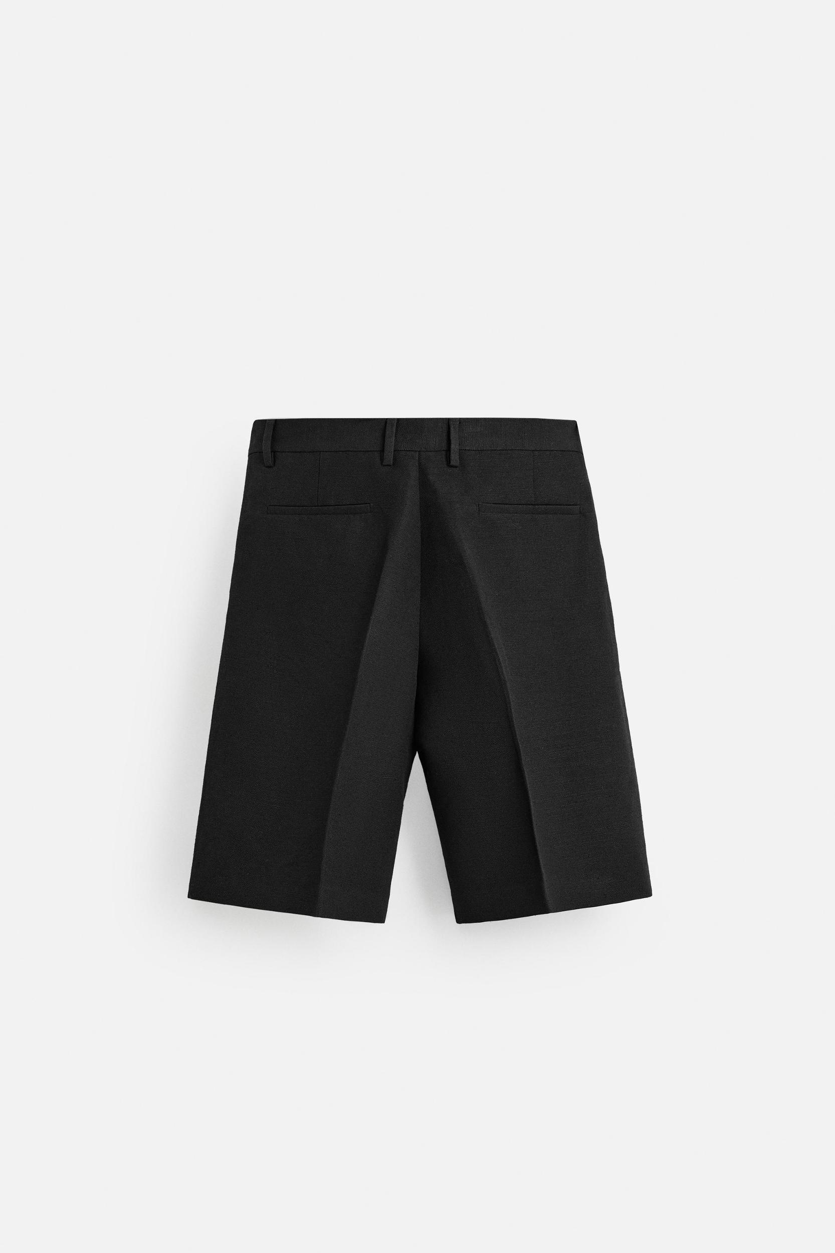 LIMITED EDITION LINEN COTTON PLEATED SHORTS Product Image