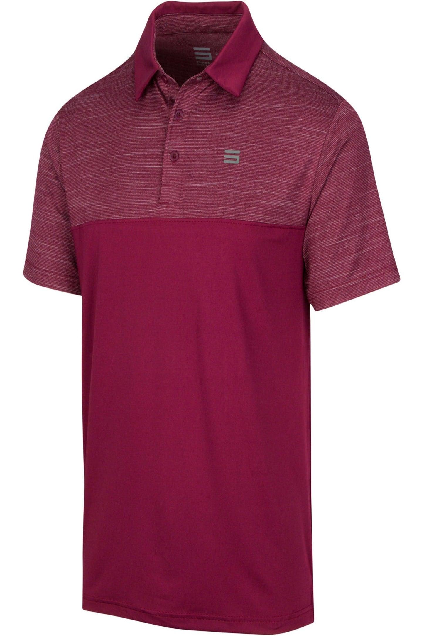 Three Sixty Six Men's Heathered Two-Tone Golf Polo Male Product Image