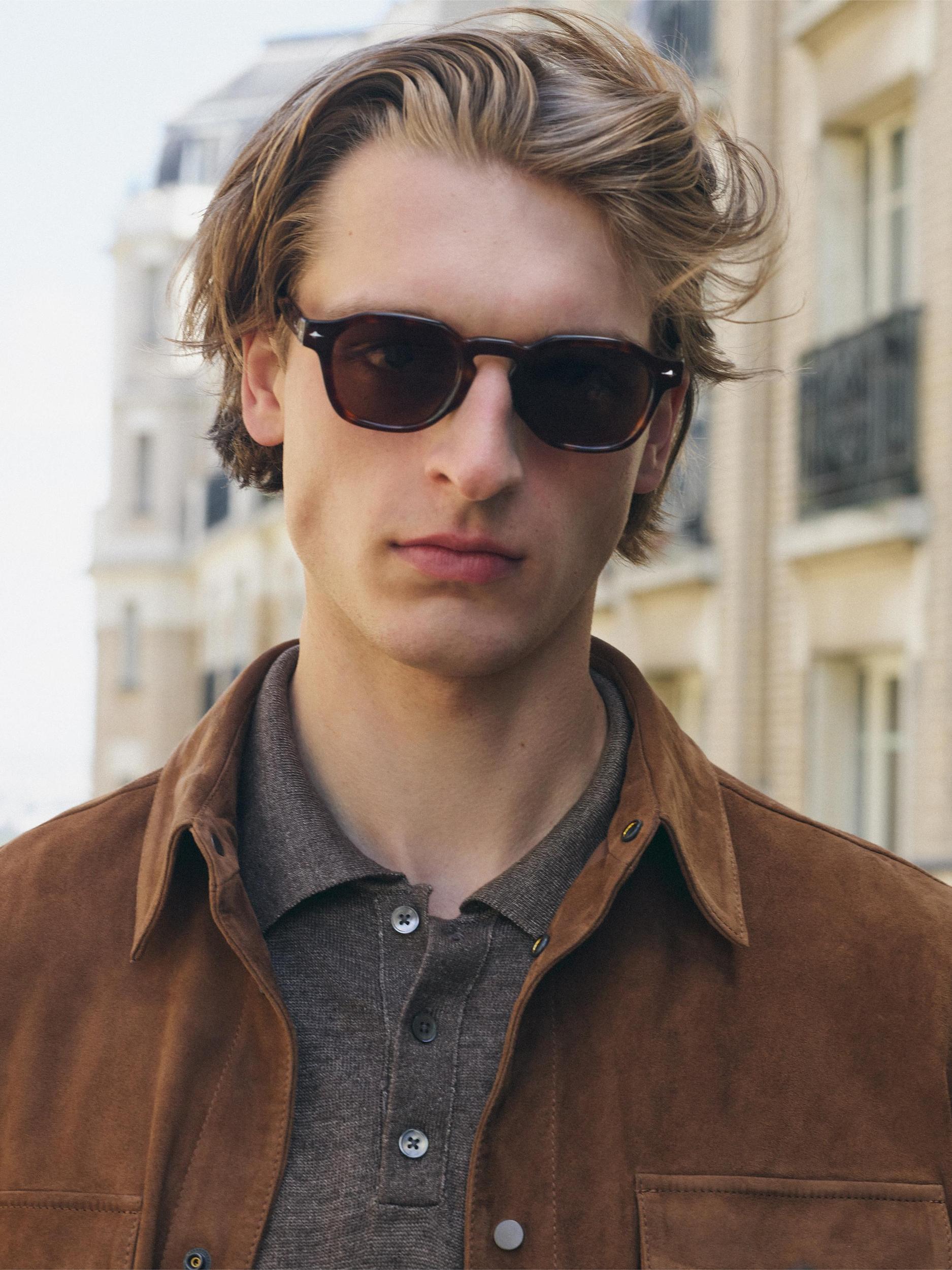 Lightweight suede leather shirt Product Image