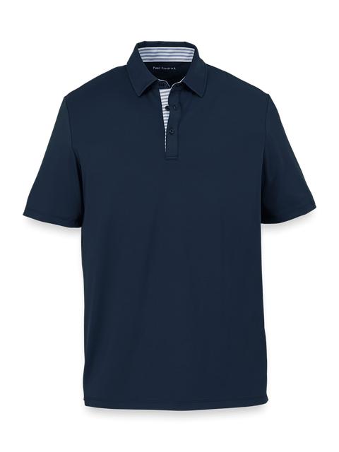 Performance Blend Three Button Polo - Navy Product Image