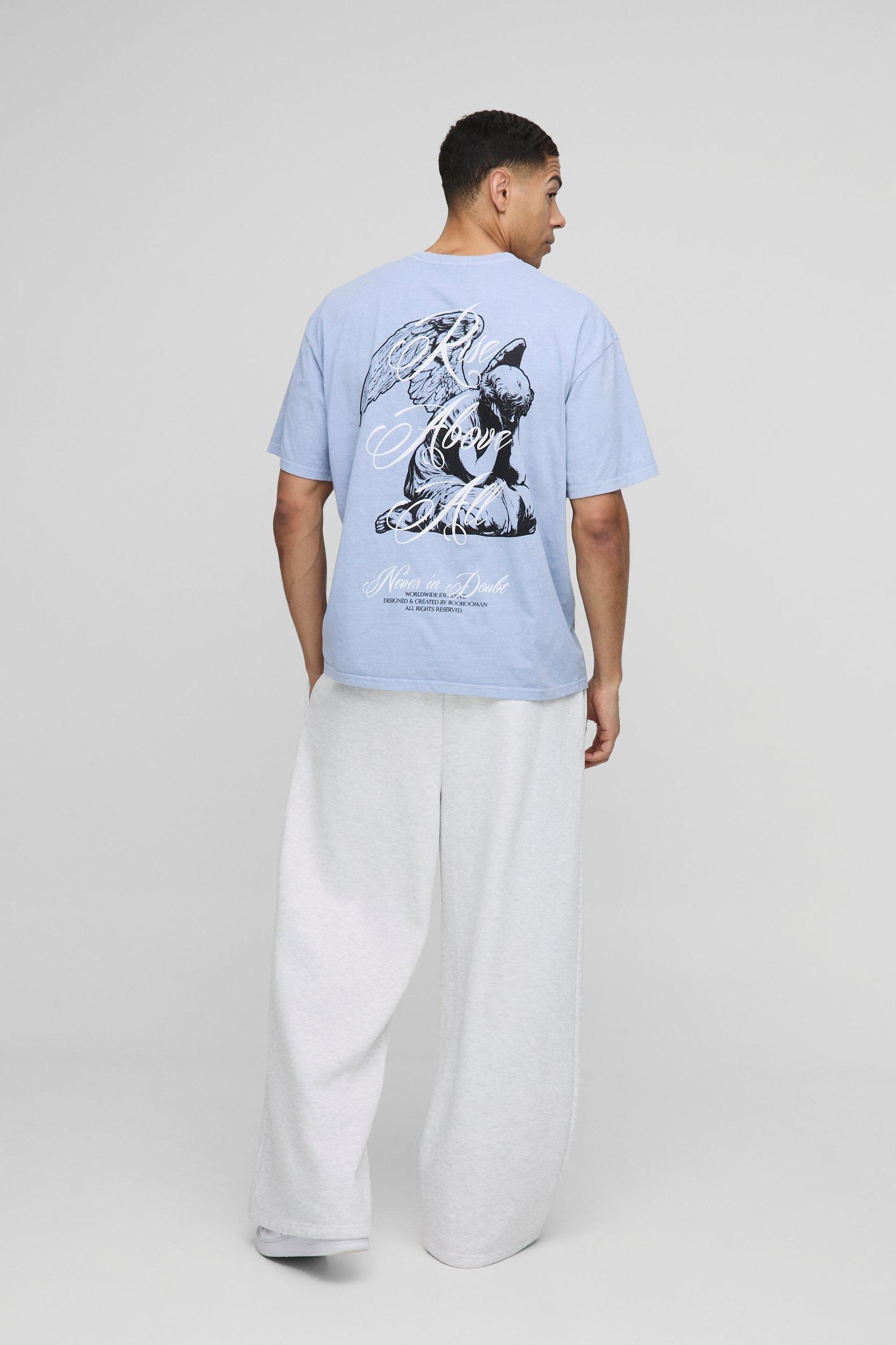 Oversized Renaissance Graphic Washed T-Shirt | boohooMAN USA Product Image