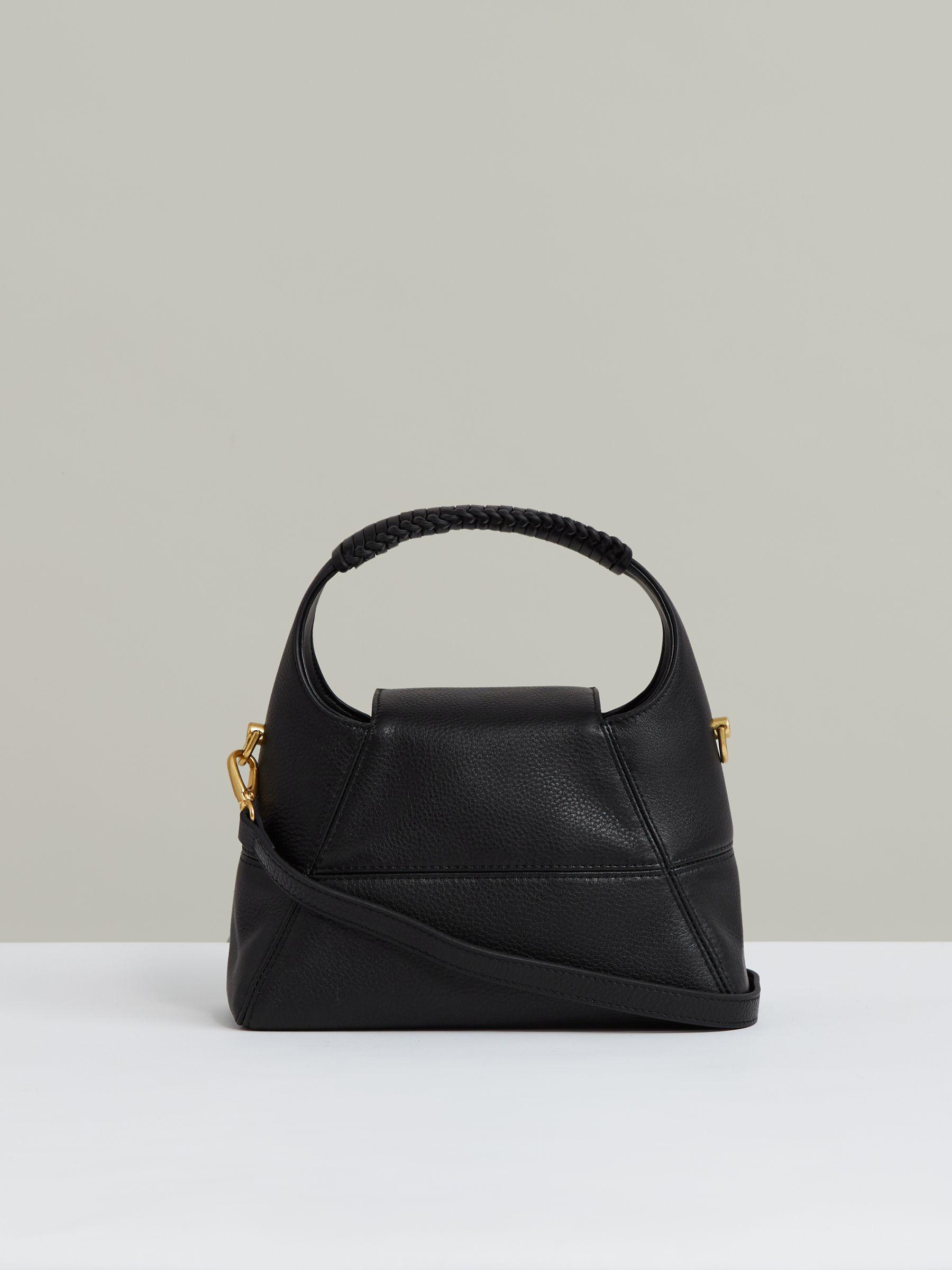 Grained-Leather Crossbody Bag in Black Product Image