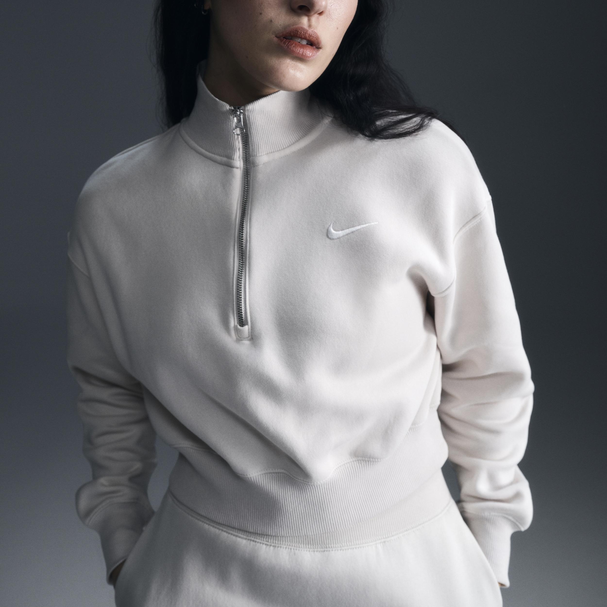 Women's Nike Sportswear Phoenix Fleece 1/4-Zip Cropped Sweatshirt Product Image