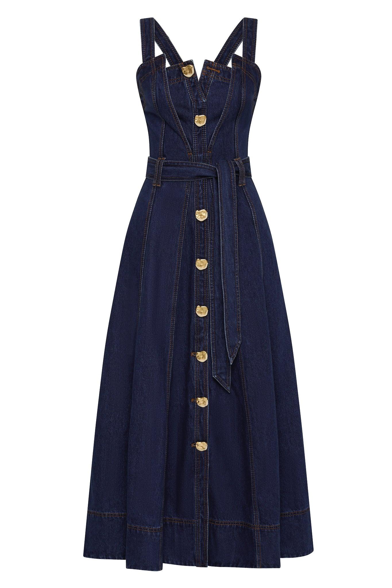 Gianna Denim Midi Dress Product Image