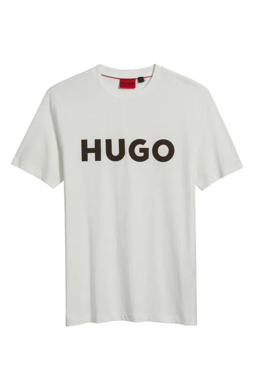 HUGO BOSS Hugo Dulivio Crew Neck T Shirt White Product Image