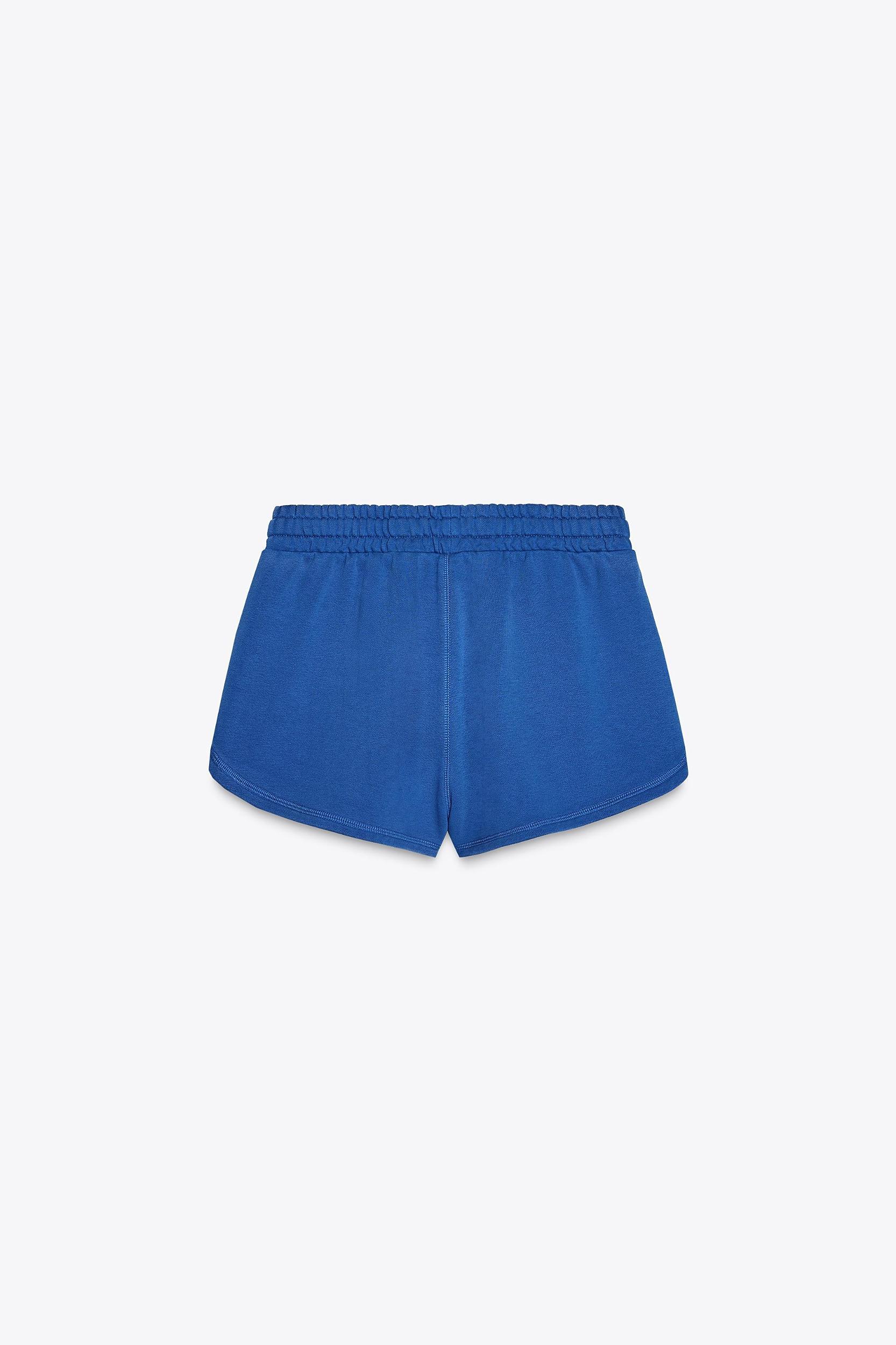WASHED EFFECT TEXT SHORTS Product Image