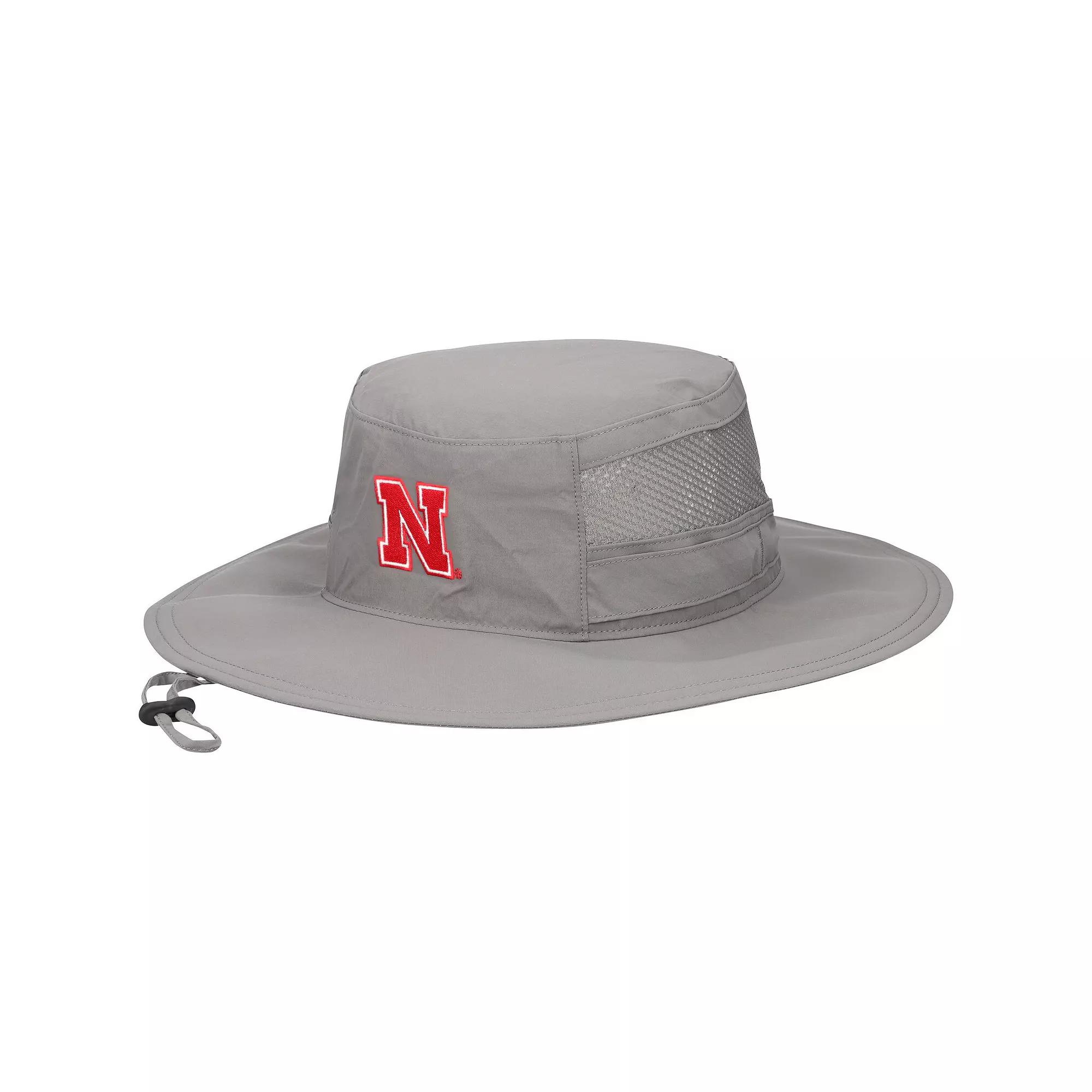 Men's Columbia  Gray Nebraska Huskers Bora Bora III Omni-Shade Booney Hat, Grey Product Image