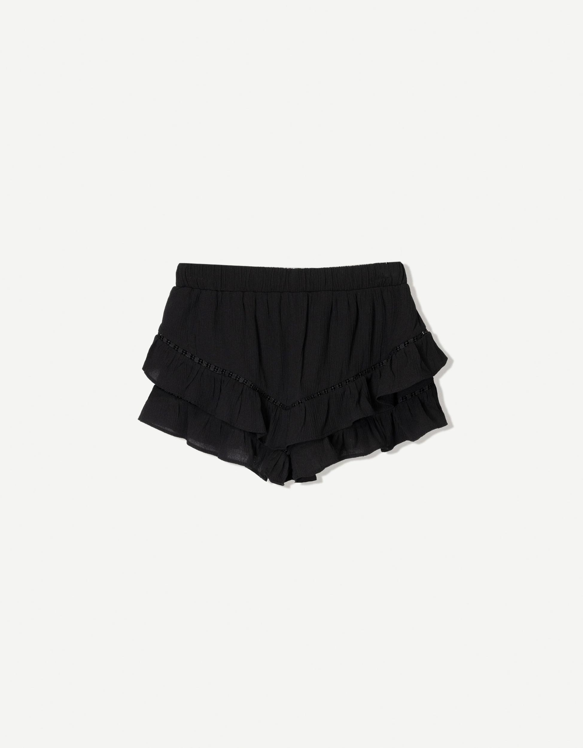 Textured boho skort Product Image