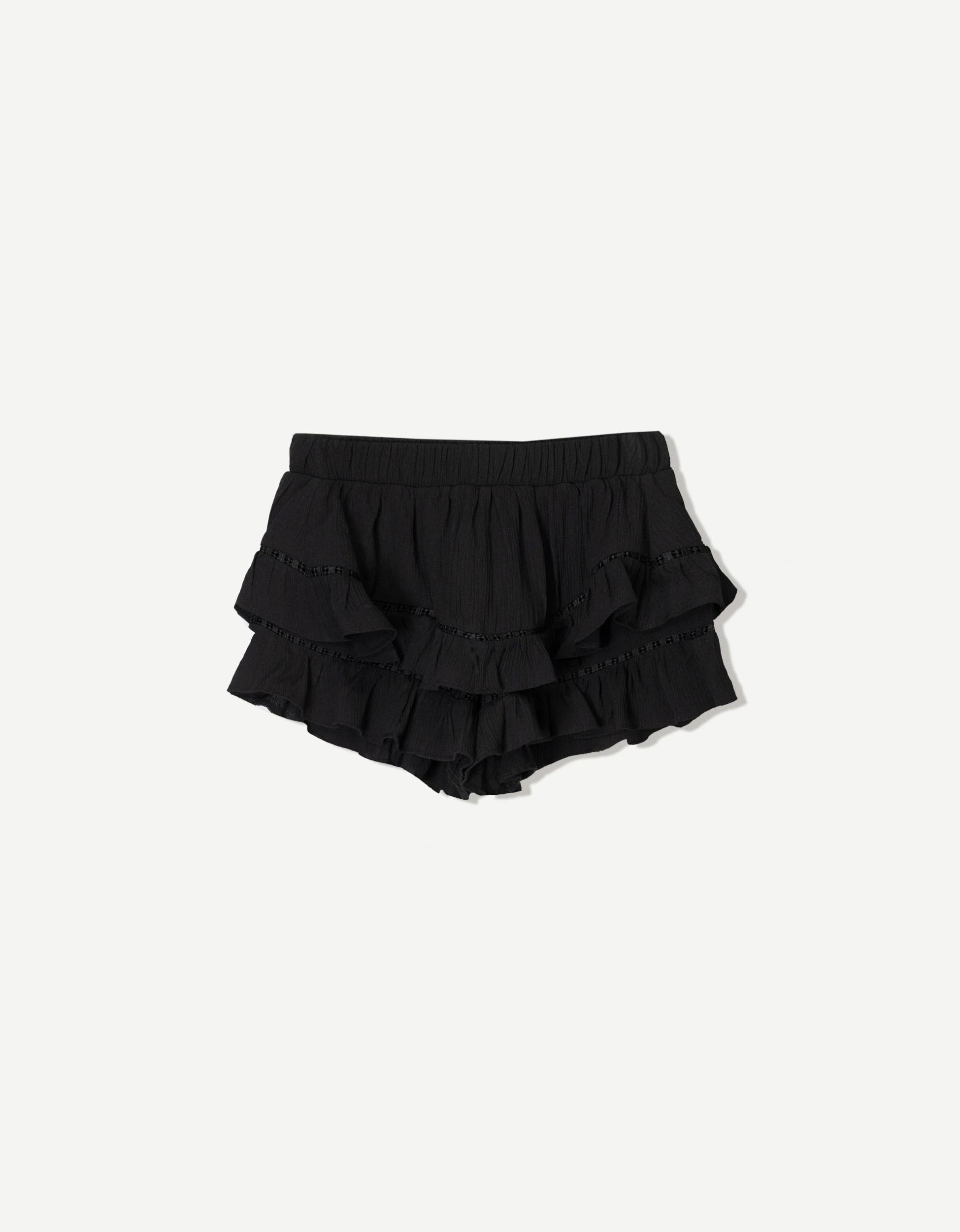 Textured boho skort Product Image