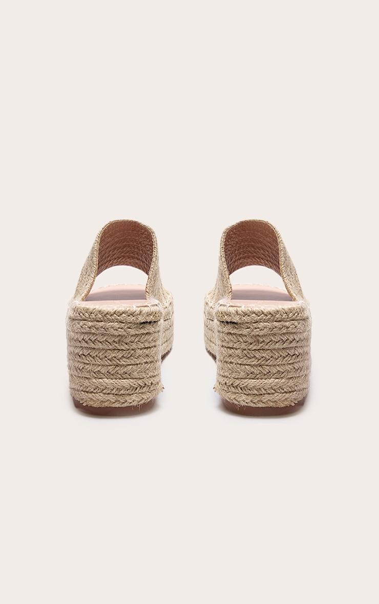Natural Espadrille Mule Flatform Sandal Product Image