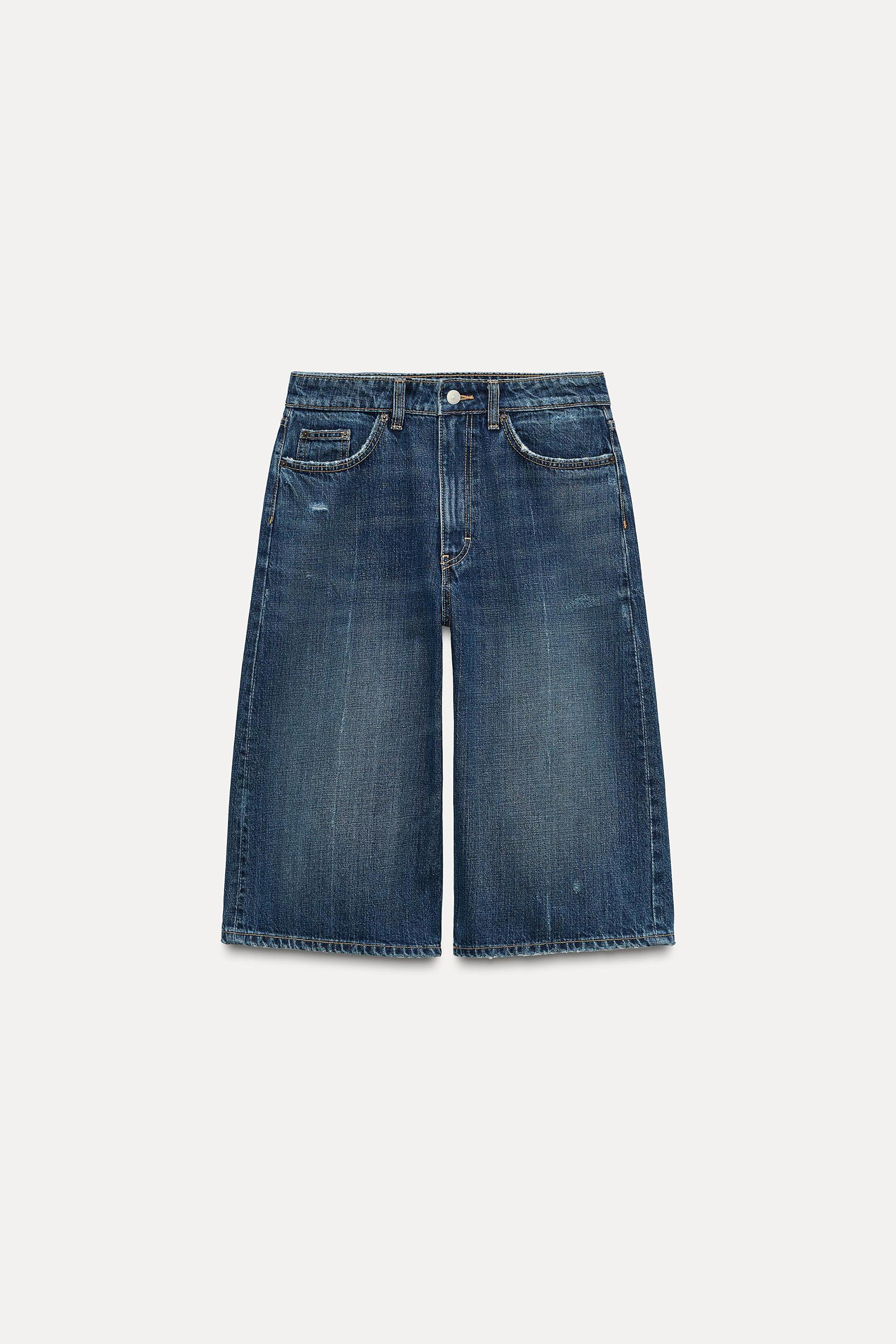 TRF MID-RISE DENIM JORTS Product Image
