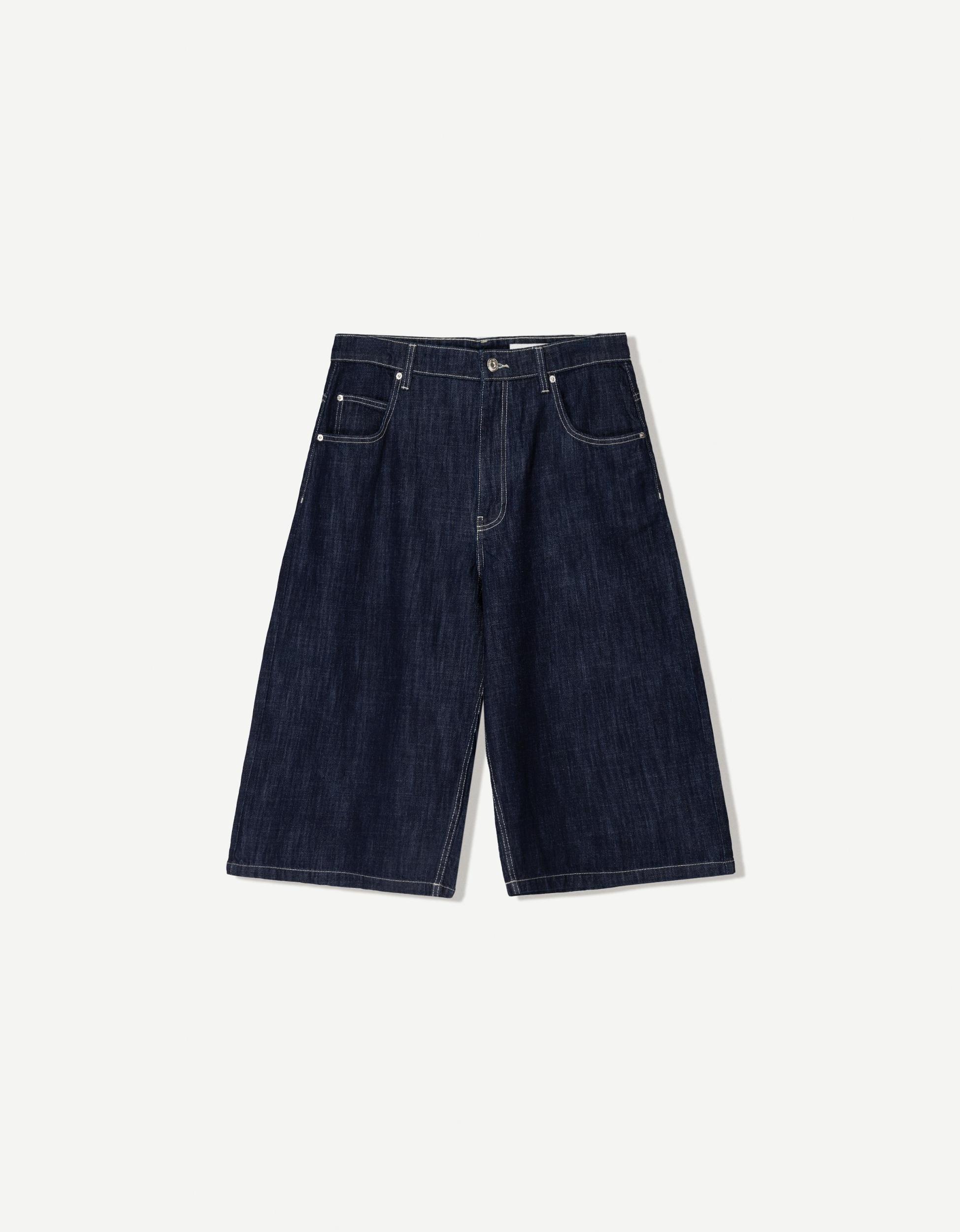Super baggy denim Bermuda jorts Product Image