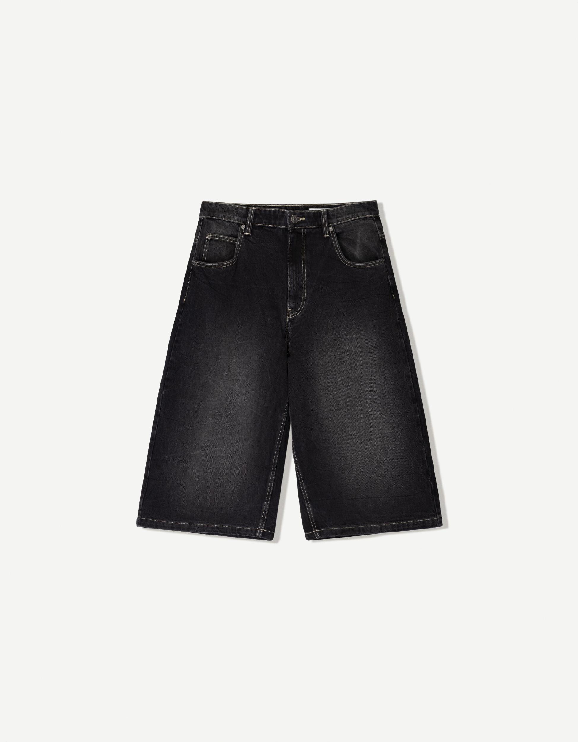 Super baggy denim Bermuda jorts Product Image