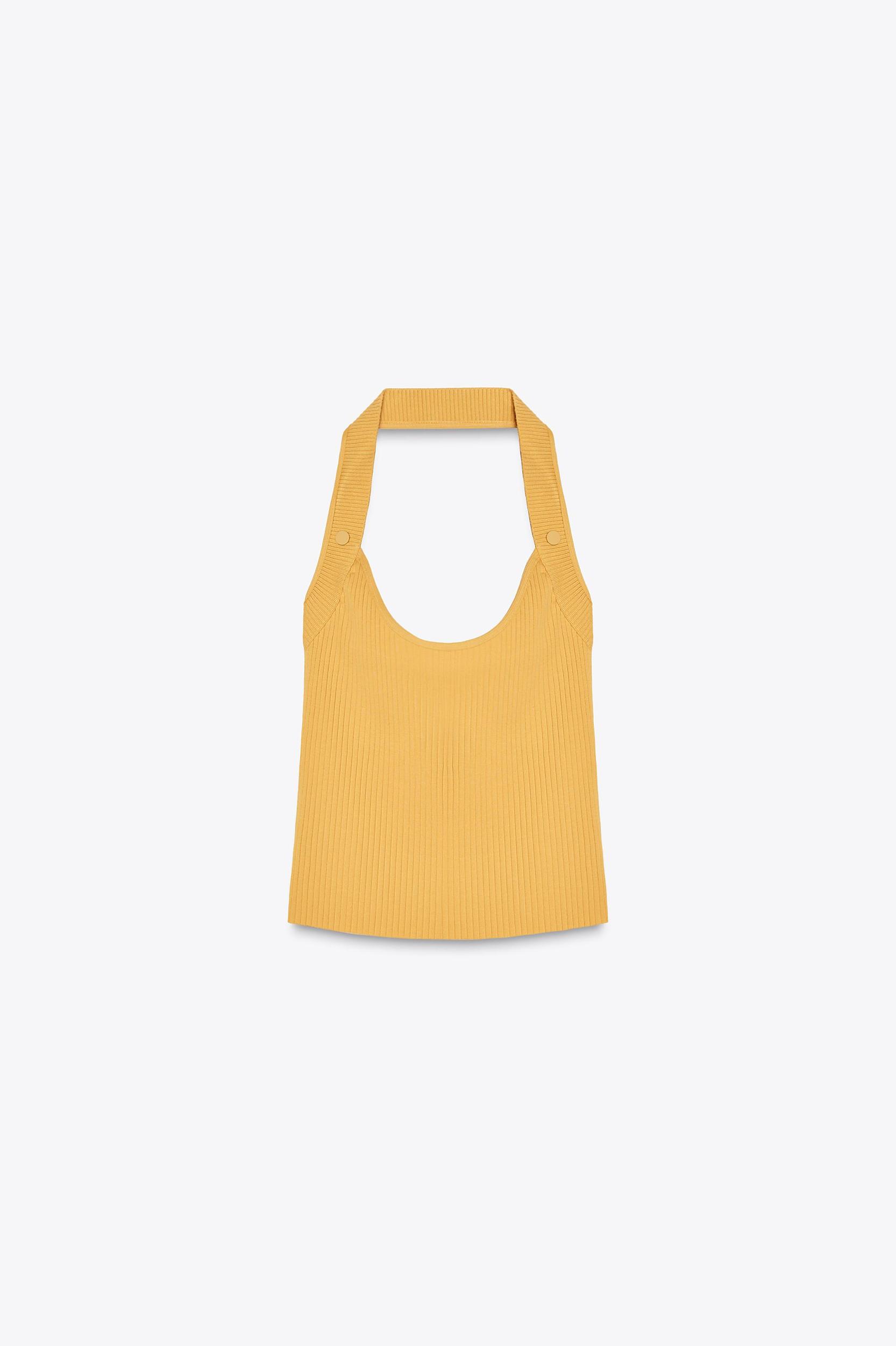 RIBBED HALTER TOP Product Image
