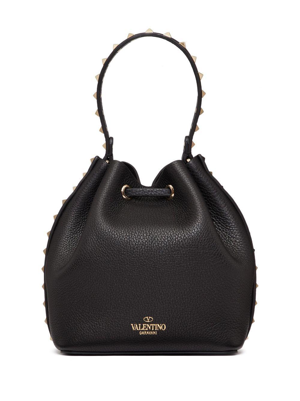 Rockstud leather bucket bag Product Image