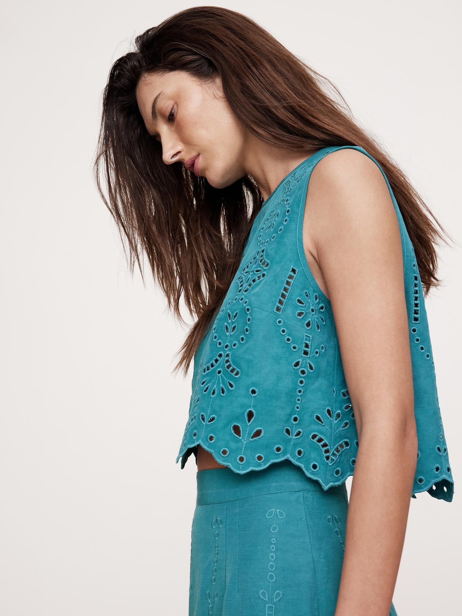 TENCEL™-Linen Eyelet Tank Product Image