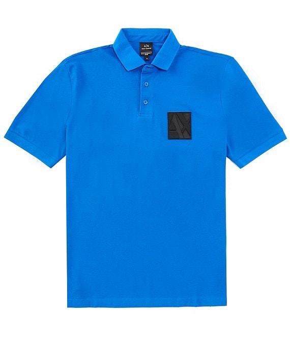 Armani Exchange Embossed Logo Patch Short Sleeve Polo Shirt Product Image