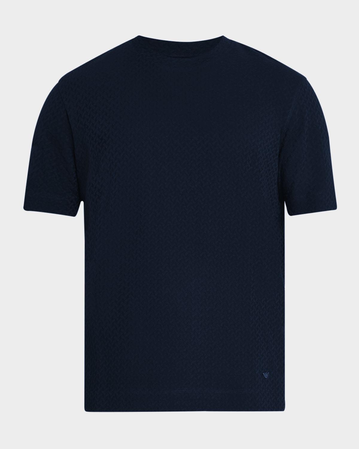 Mens Tonal Basketweave Crewneck T-Shirt Product Image
