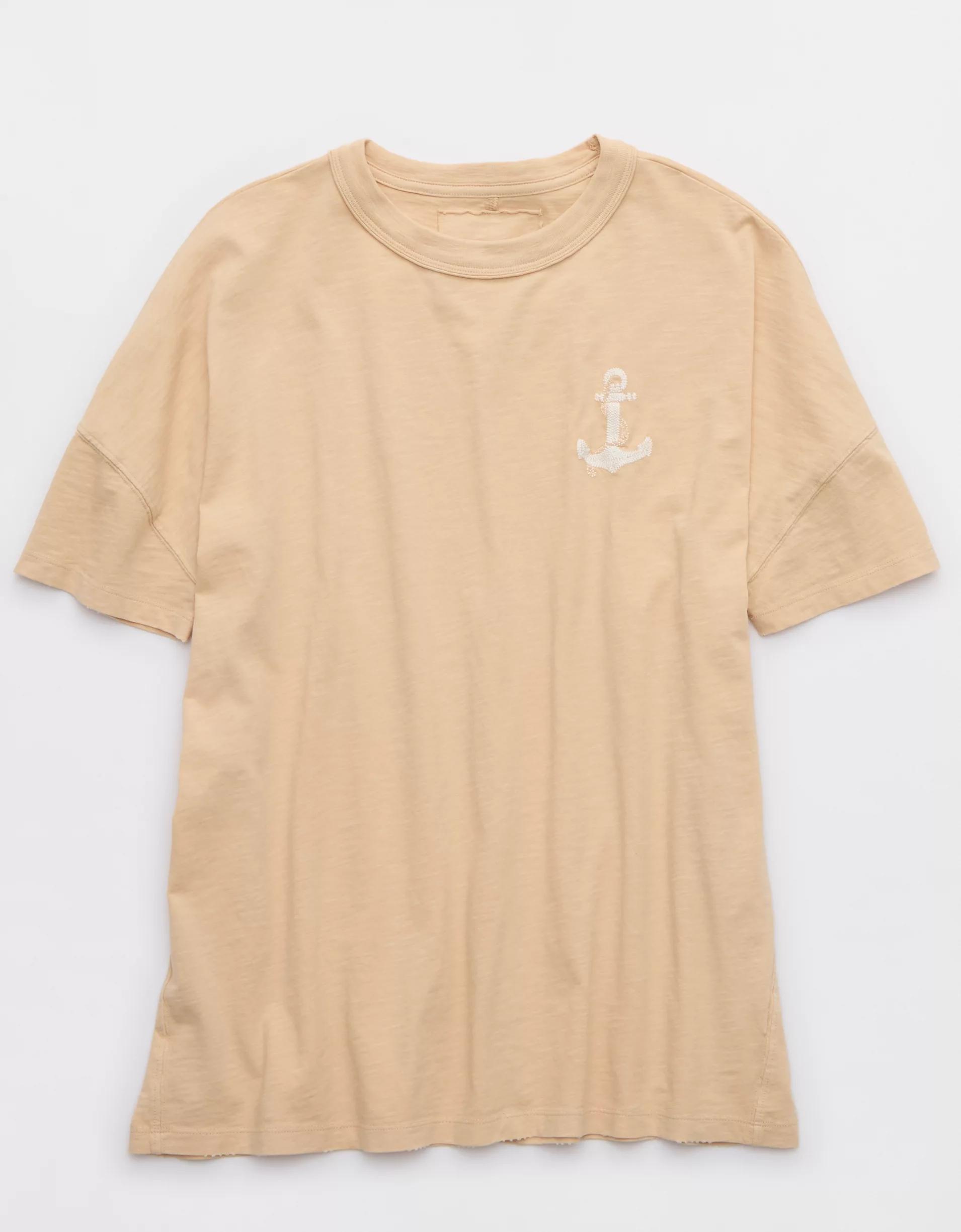Aerie Oversized Crew Boyfriend T-Shirt Product Image