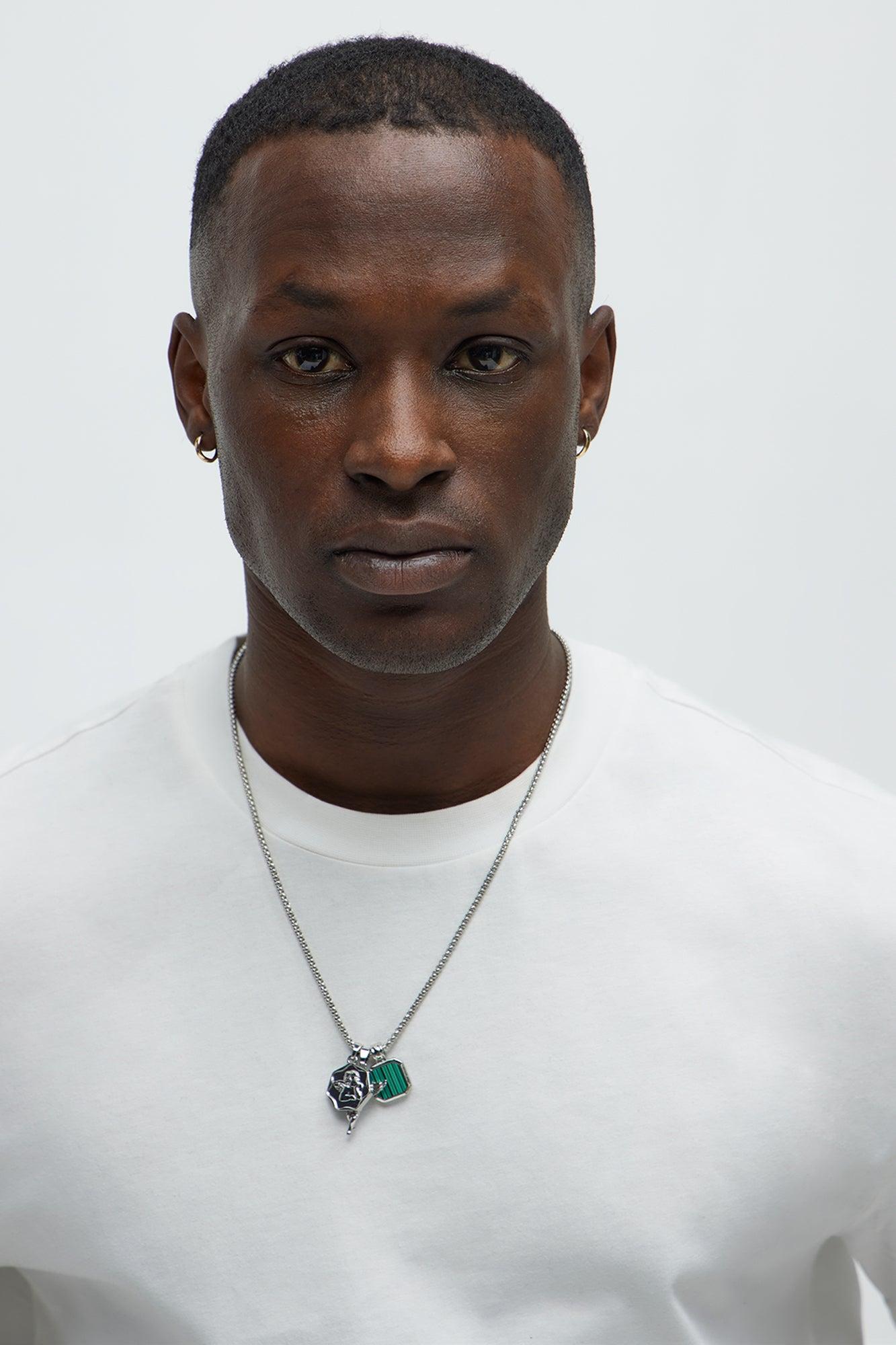 Angel Multi Charm Necklace - Silver Product Image