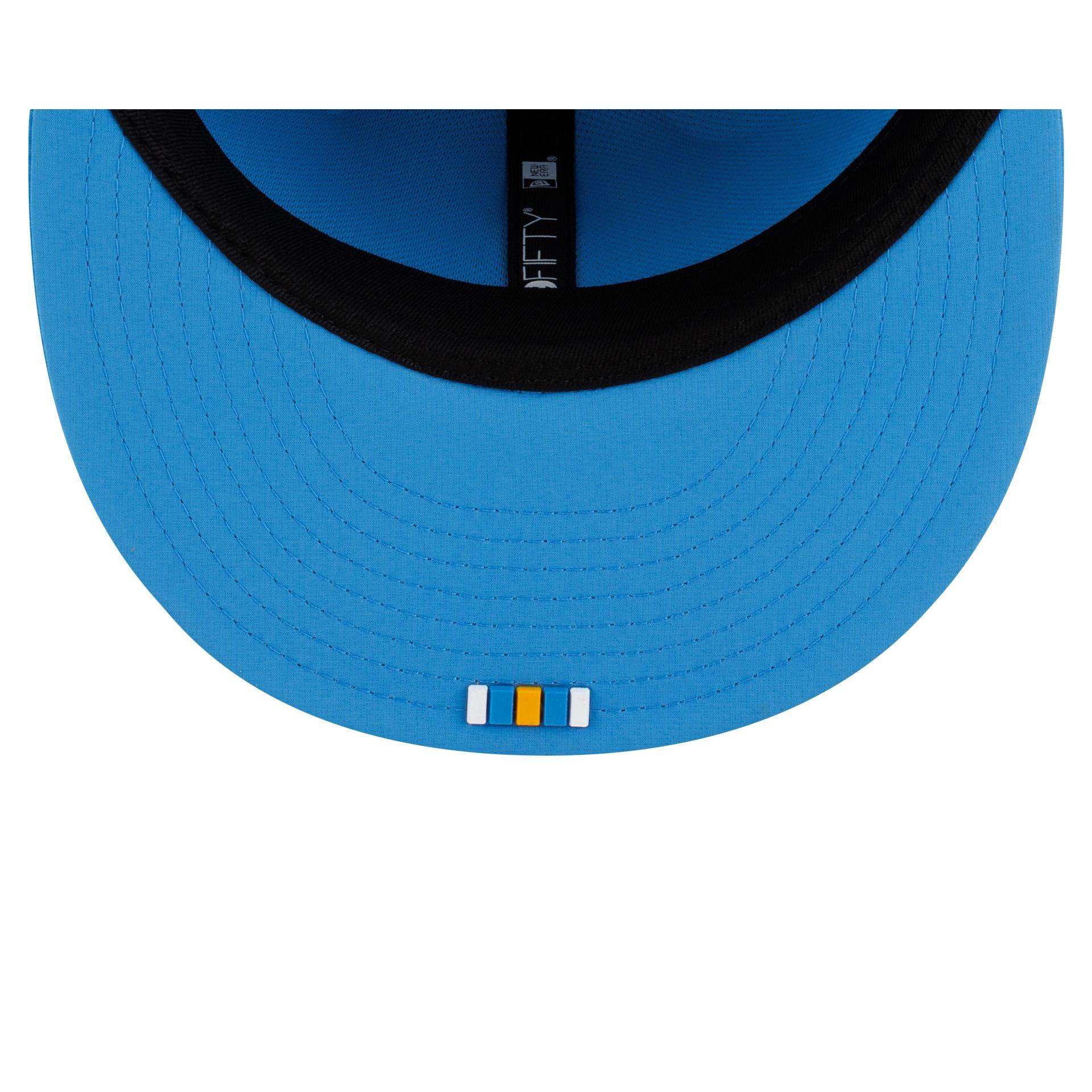 Just Caps Black Pinstripe Cleveland Cavaliers 59FIFTY Fitted Hat Male Product Image