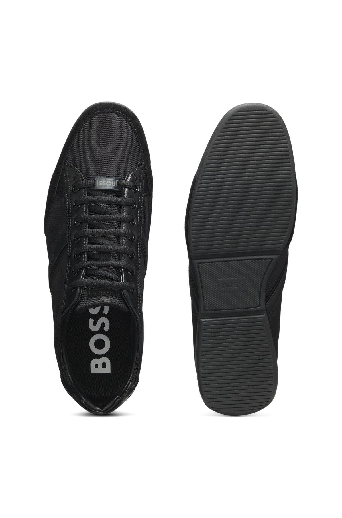 Mixed-material sneakers with suede and faux leather Product Image
