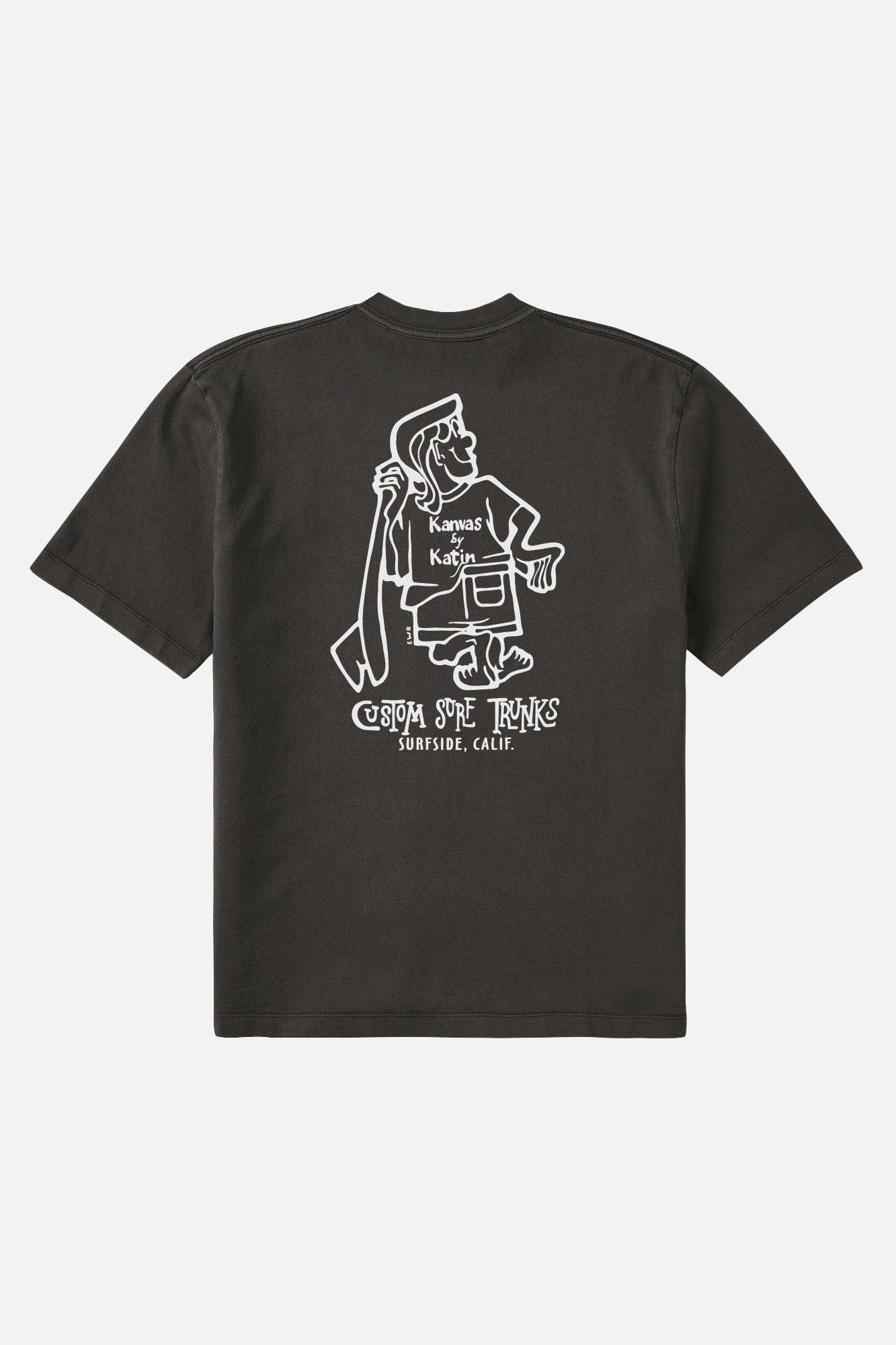 K-MAN BOX FIT TEE - BLACK WASH PIGMENT DYE / M Product Image