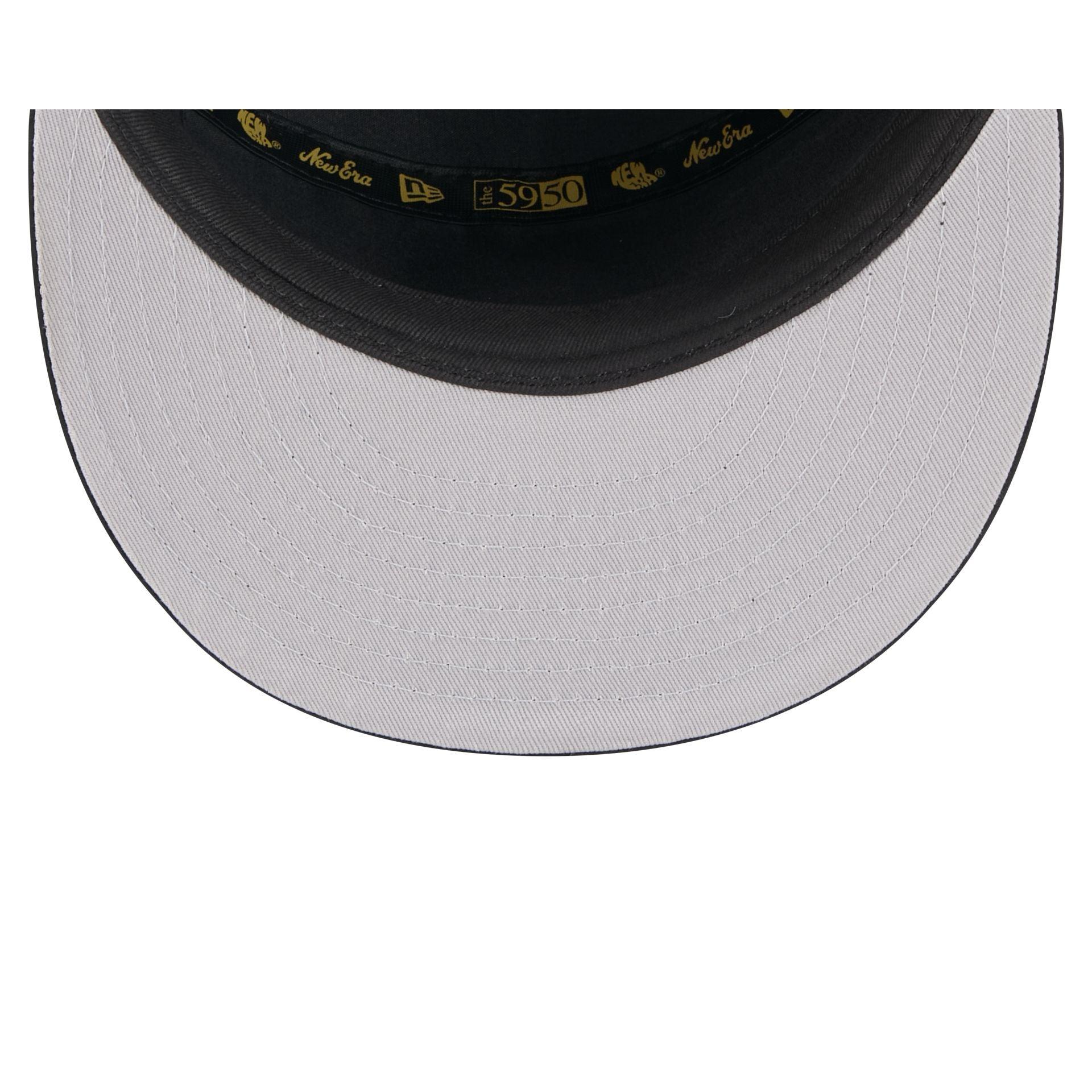 New York Mets Black Poly Rope Split Panel 59FIFTY Fitted Hat Male Product Image