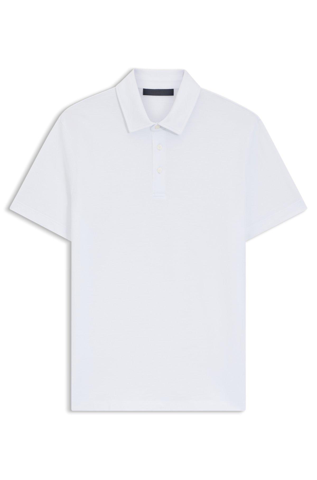 Zip-placket polo shirt in a cotton blend Product Image