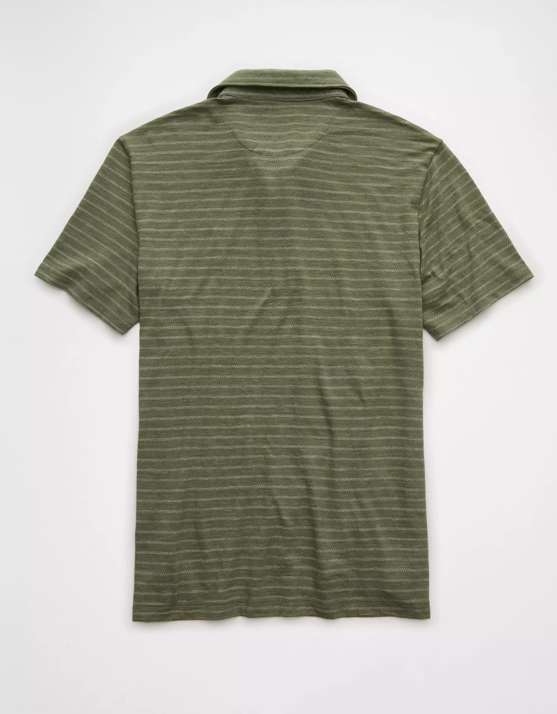AE Jersey Striped Polo Shirt Product Image