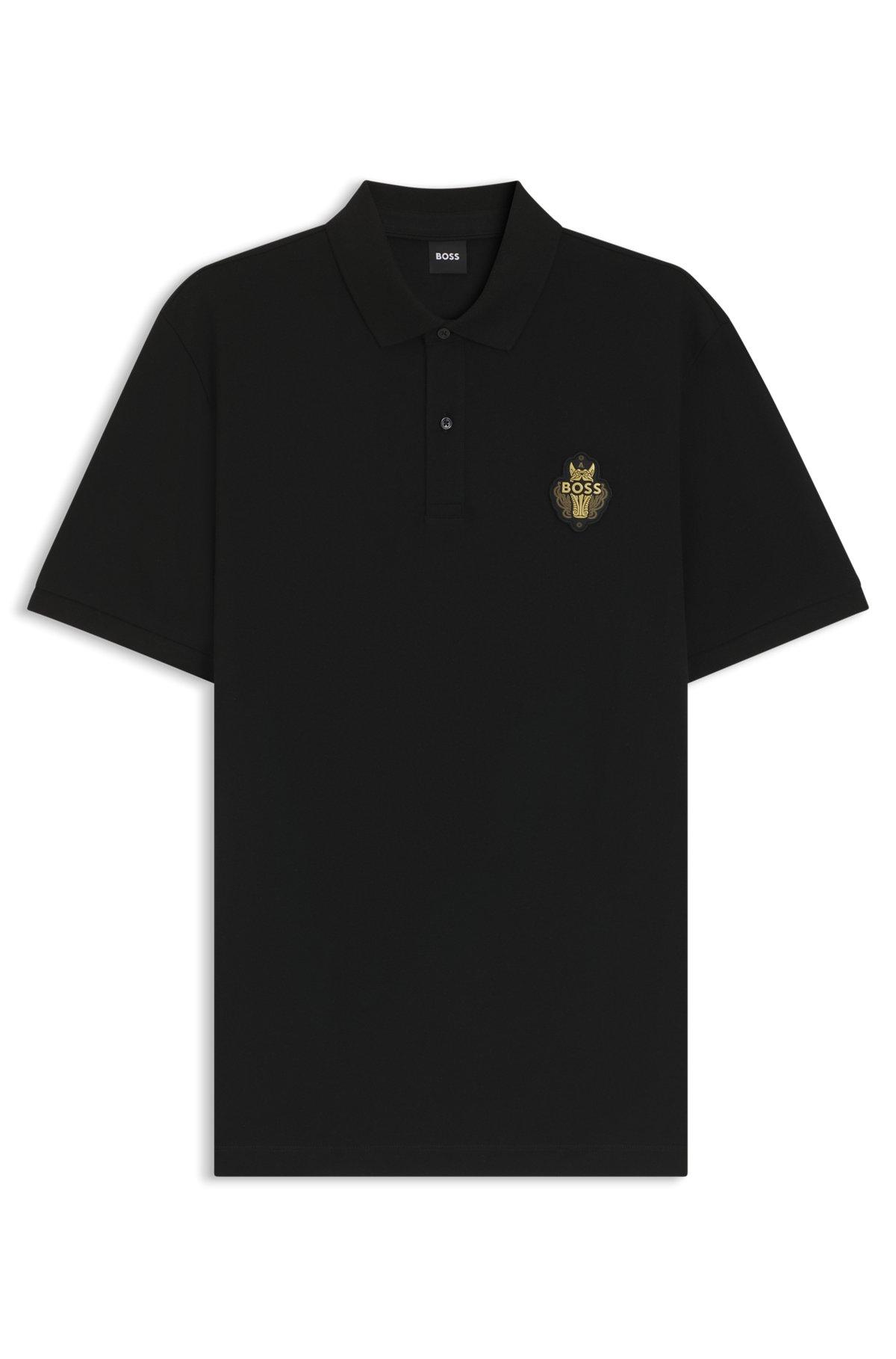 Year of the Horse Logo-artwork polo shirt in cotton piqué Product Image