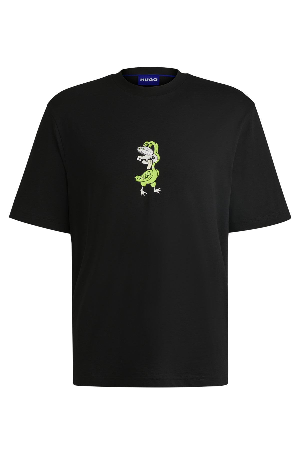 Cotton-jersey T-shirt with animal graphic Product Image