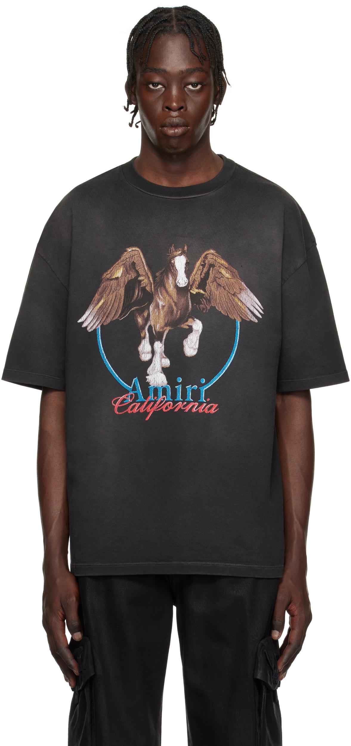 AMIRI Men's Vintage Wash Pegasus T-shirt T-shirt In Black Product Image