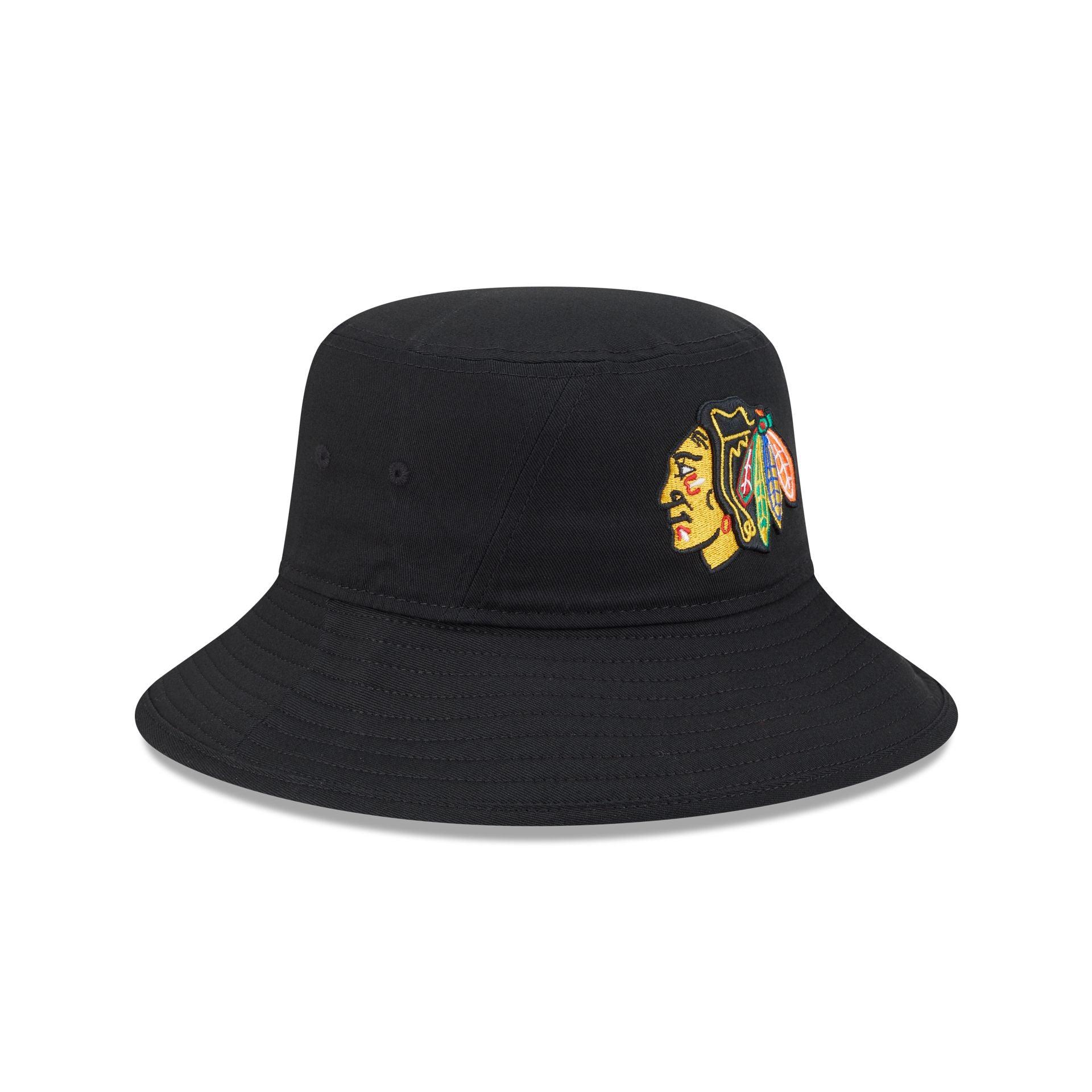 Chicago Blackhawks Black Bucket Hat Hat Male Product Image
